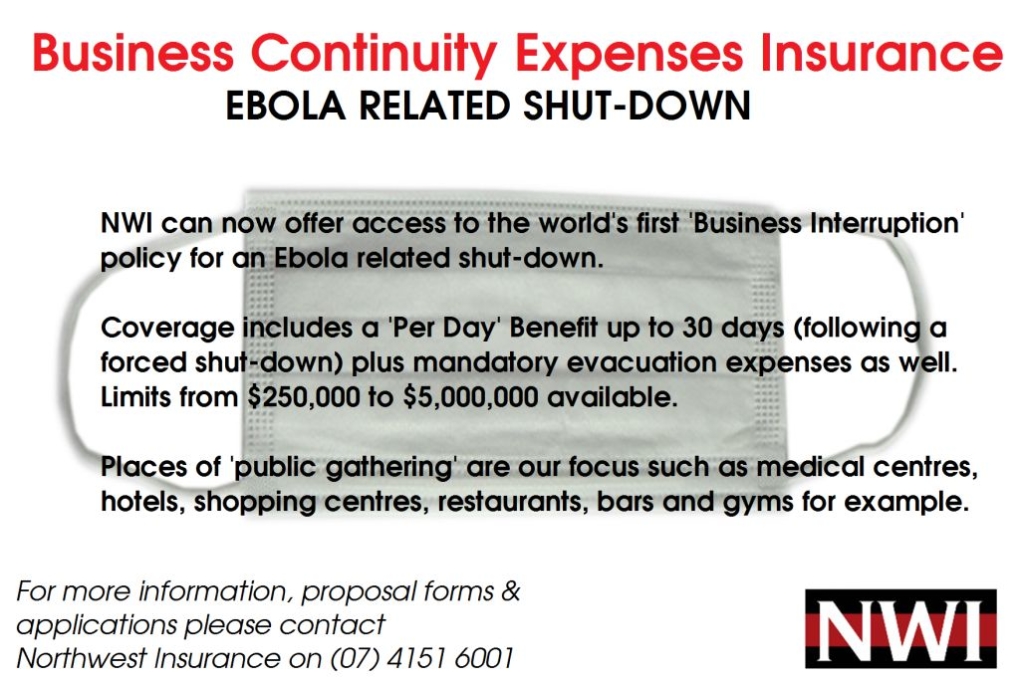 Brooklyn’s Ebola Specific Business Interruption Insurance